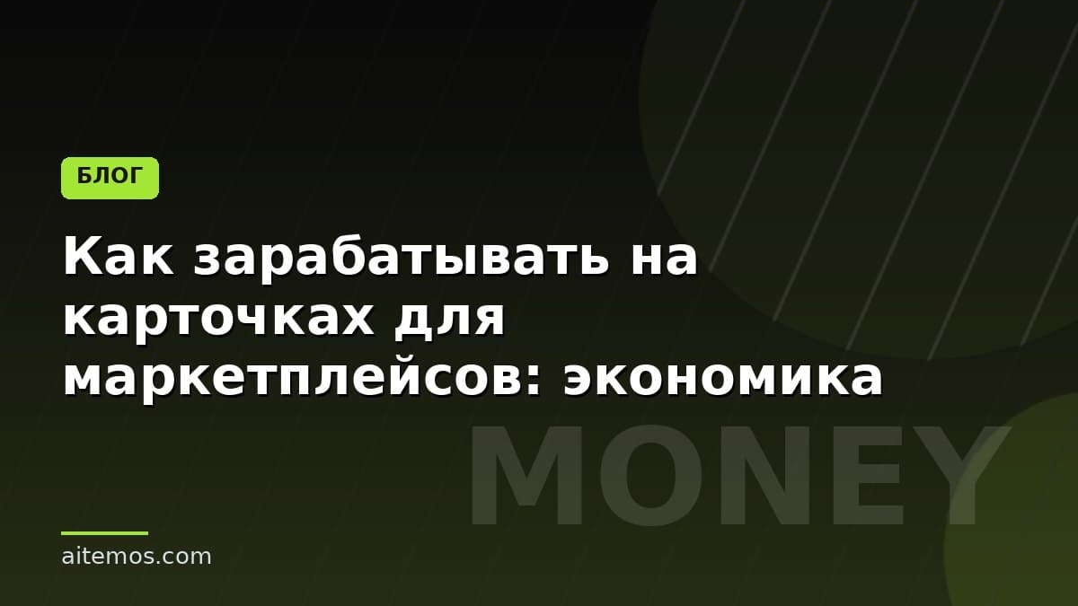 Как зарабатывать на карточках для маркетплейсов: экономика работы